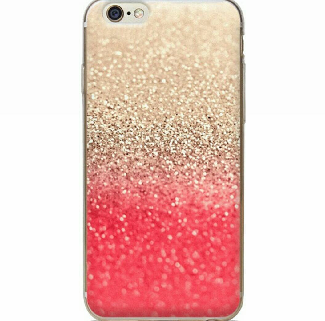 IPhone 6/6S – Gold Pink Glitter TPU Design Case – Phone 